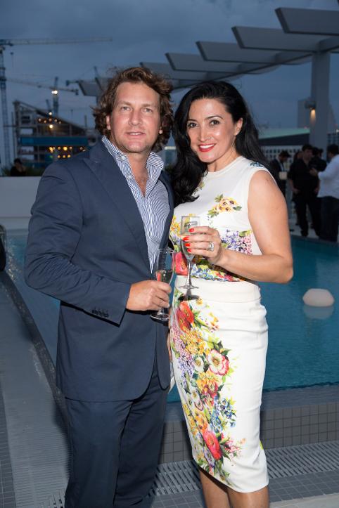 virgilio marino and silvia olivera at Pininfirina Millicento Rooftop Party in Miami 